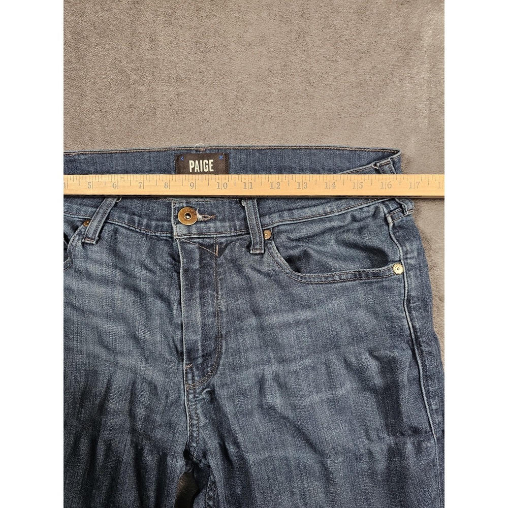 Paige Lennox Carpenter Slim Straight Stretch Jeans Mens 33 Dark Blue - Picture 5 of 10